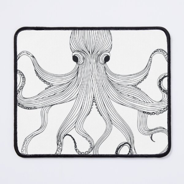 Item preview, octopus line drawing designed and sold by PhiloDoh.