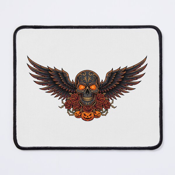 Item preview, Winged Skull Pumpkins And Roses designed and sold by MarCinu Art.