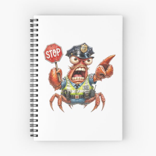 Item preview, Angry Crab Traffic Cop Funny Ocean Police Cartoon designed and sold by Wilcox PhotoArt.