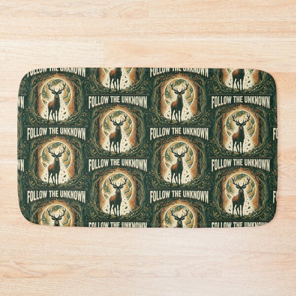 Item preview, Follow the Unknown – Mystical Deer Forest Illustration designed and sold by Dogandesighn.
