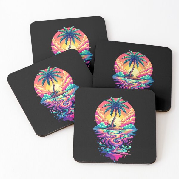 Item preview, Neon Melting Tropical Island designed and sold by MarCinu Art.