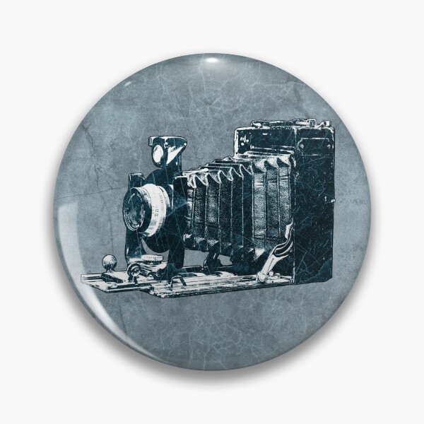 Item preview, Blue-tinted Antique Press Bellows Camera Vintage Photography designed and sold by Ghoul Enterprises.