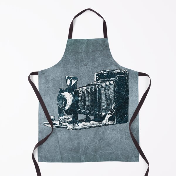 Item preview, Blue-tinted Antique Press Bellows Camera Vintage Photography designed and sold by Ghoul Enterprises.