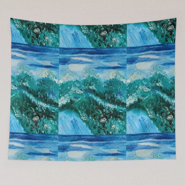 Item preview, Rolling Ice Capped Mountains designed and sold by Aquamarineelle.