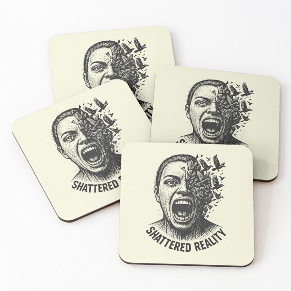 Item preview, Shattered Reality Screaming Face designed and sold by MarCinu Art.