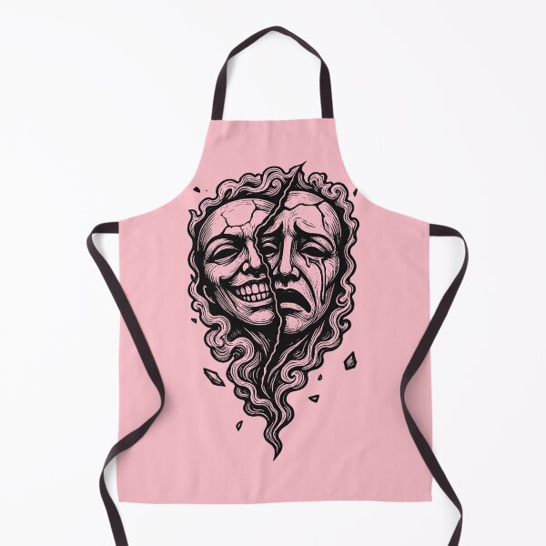 Item preview, Split Theater Masks Dark Tattoo designed and sold by MarCinu Art.