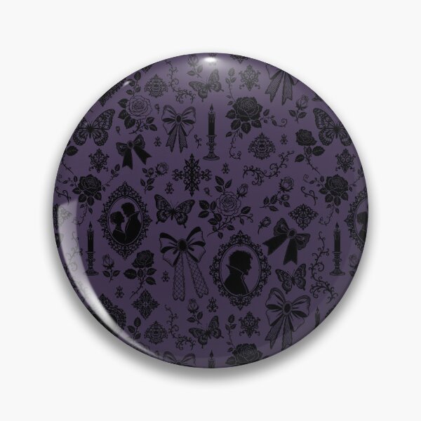 Item preview, Gothic Romance Victorian Vampire Roses Lace Bows Pattern Violet designed and sold by WildLakePatterns.