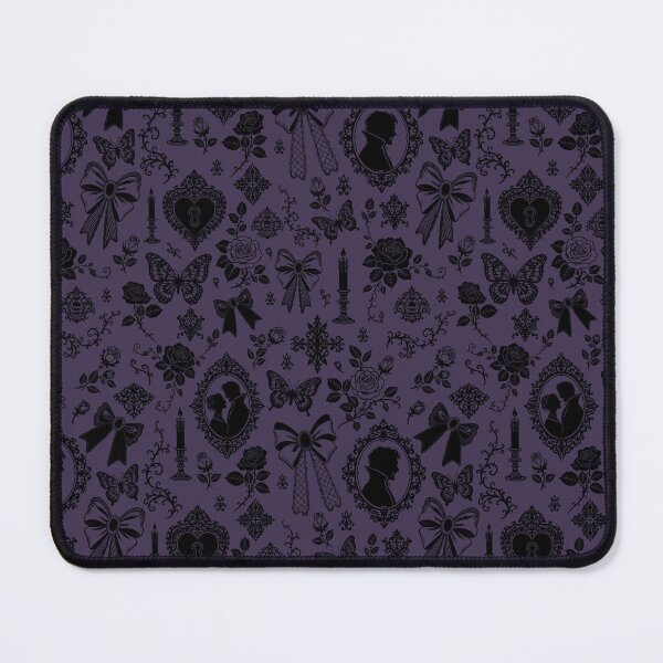 Item preview, Gothic Romance Victorian Vampire Roses Lace Bows Pattern Violet designed and sold by WildLakePatterns.