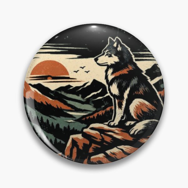 Item preview, Enough – Surreal Wolf Sunset Illustration designed and sold by Dogandesighn.
