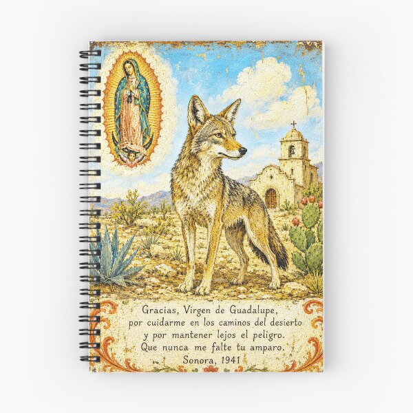 Item preview, Coyote Guardian Mexican Ex-Voto Folk Art designed and sold by newnomads-art.