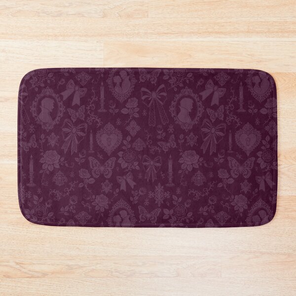 Item preview, Gothic Romance Victorian Vampire Roses Lace Bows Pattern Deep Purple designed and sold by WildLakePatterns.