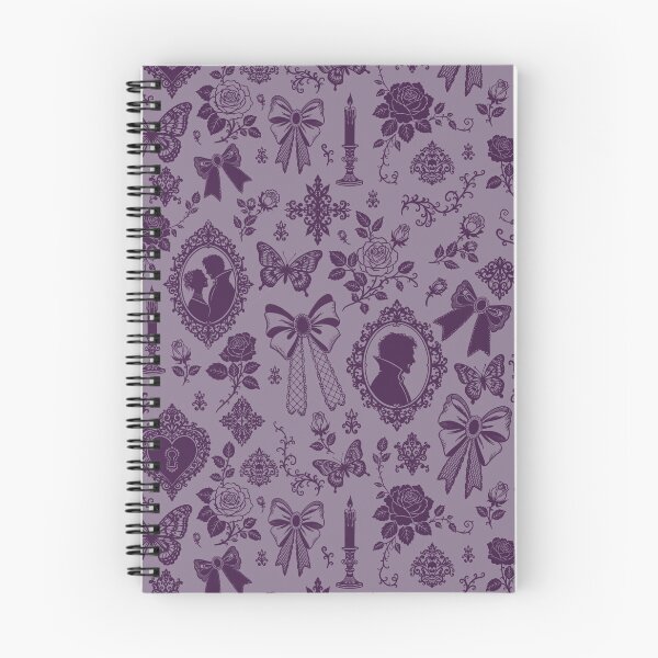 Item preview, Gothic Romance Victorian Vampire Roses Lace Bows Pattern Lavender designed and sold by WildLakePatterns.