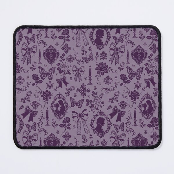 Item preview, Gothic Romance Victorian Vampire Roses Lace Bows Pattern Lavender designed and sold by WildLakePatterns.