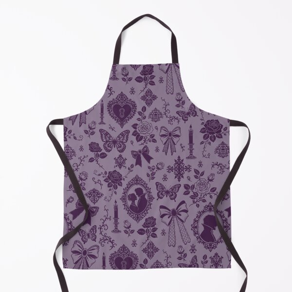 Item preview, Gothic Romance Victorian Vampire Roses Lace Bows Pattern Lavender designed and sold by WildLakePatterns.