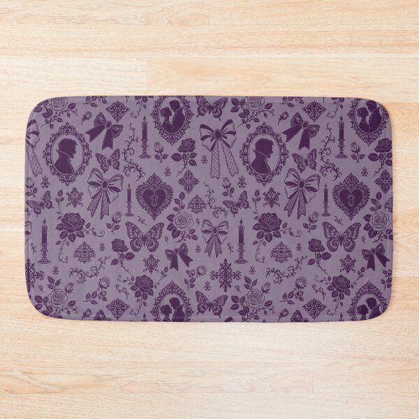 Item preview, Gothic Romance Victorian Vampire Roses Lace Bows Pattern Lavender designed and sold by WildLakePatterns.