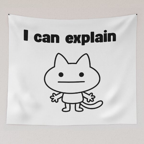 Item preview, cute i can explain cat designed and sold by Rockveil Co..