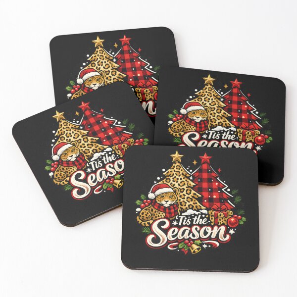 Item preview, 'Tis the Season Leopard and Red Plaid Christmas Design designed and sold by KristenosNehk.