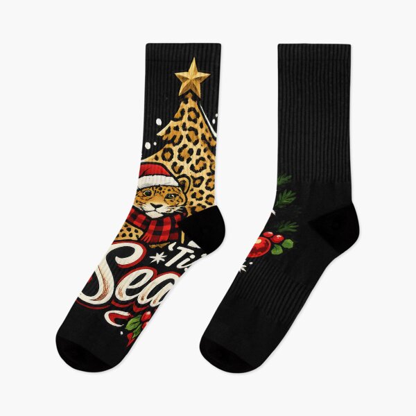 Item preview, 'Tis the Season Leopard and Red Plaid Christmas Design designed and sold by KristenosNehk.