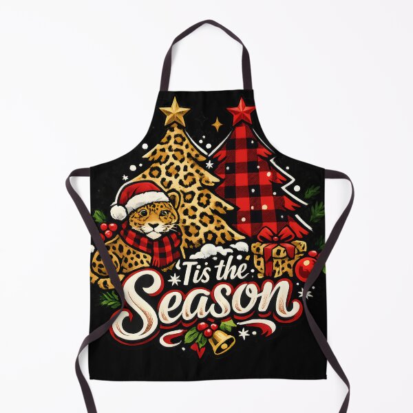Item preview, 'Tis the Season Leopard and Red Plaid Christmas Design designed and sold by KristenosNehk.
