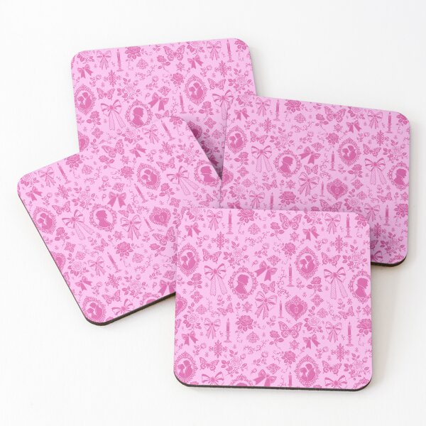 Item preview, Gothic Romance Victorian Vampire Roses Lace Bows Pattern Pink designed and sold by WildLakePatterns.