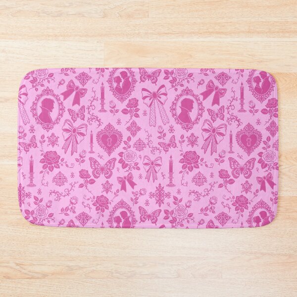 Item preview, Gothic Romance Victorian Vampire Roses Lace Bows Pattern Pink designed and sold by WildLakePatterns.