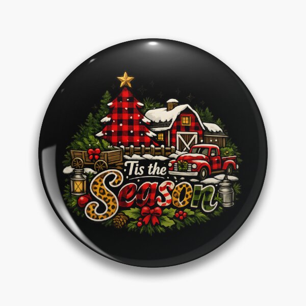 Item preview, 'Tis the Season Buffalo Check Farmhouse Christmas Design designed and sold by KristenosNehk.
