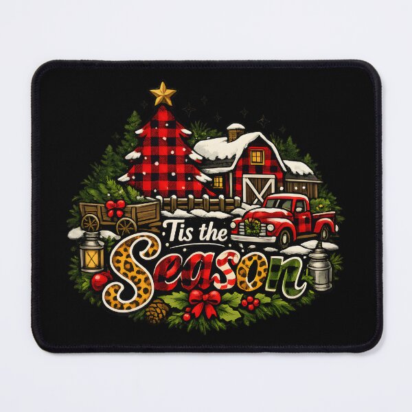 Item preview, 'Tis the Season Buffalo Check Farmhouse Christmas Design designed and sold by KristenosNehk.