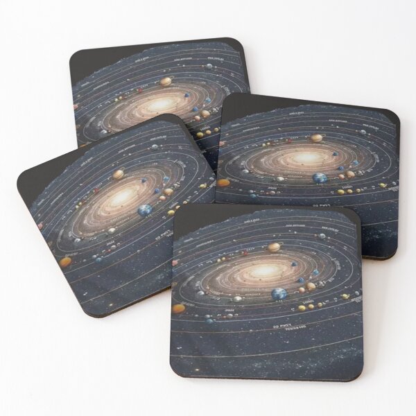 Item preview, Solar System Planetary Orbit Pattern T-Shirt, Universe Galaxy Astronomical Elements Top, starry night sky designed and sold by W0www.