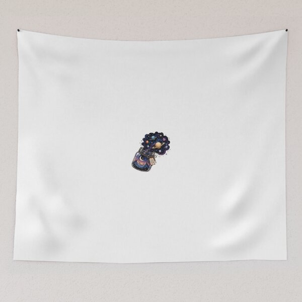 Item preview, Cosmic Dream Jar Sticker | Galaxy Space Mountain Moon & Planets designed and sold by PopStickerLab22.