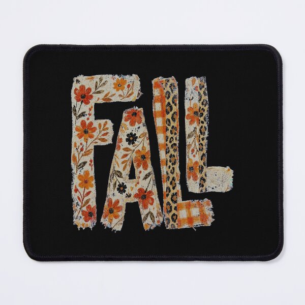 Item preview, Fall Floral Leopard Patchwork Retro Autumn Typography designed and sold by ArcaneArtistry.