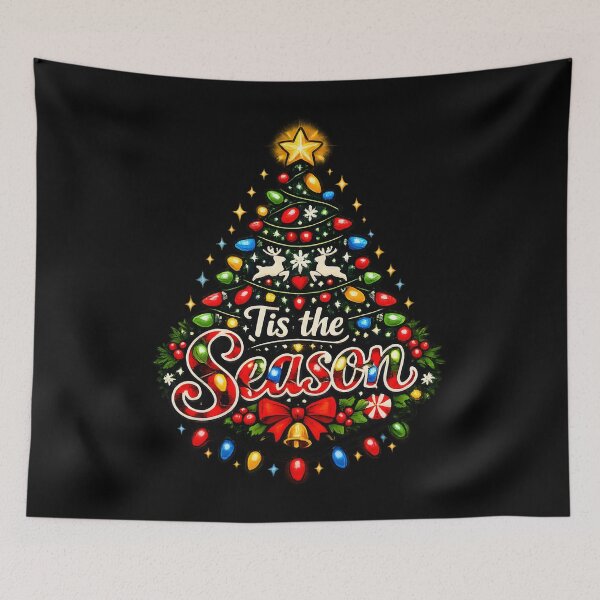 Item preview, 'Tis the Season Christmas Lights Pattern Christmas Design designed and sold by KristenosNehk.