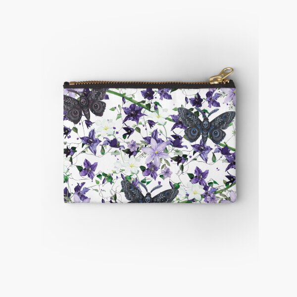 Item preview, Dark Gothic Death Head Moth Purple Floral Seamless Pattern designed and sold by Marukami99.