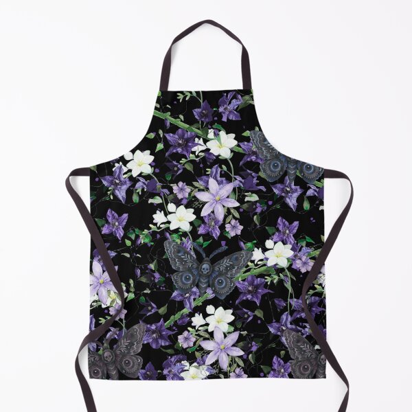 Item preview, Dark Gothic Death Head Moth Purple Floral Seamless Pattern designed and sold by Marukami99.