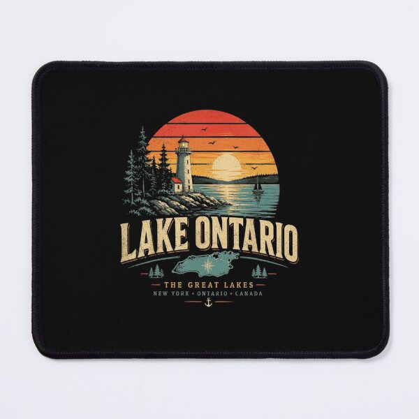 Item preview, Lake Ontario Lighthouse Vintage Sunset The Great Lakes Souvenir designed and sold by haitrieuic96.