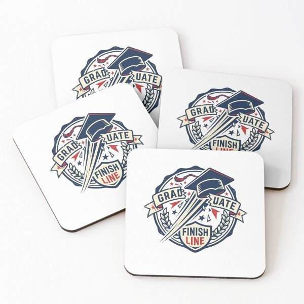 Item preview, Graduate Finish Line Mortarboard Cap Retro Athletic Seal Aesthetic designed and sold by mood-draftsman.