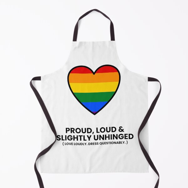 Item preview, Proud Loud & Slightly Unhinged — Pride Heart designed and sold by Off Beat Tee Hut.