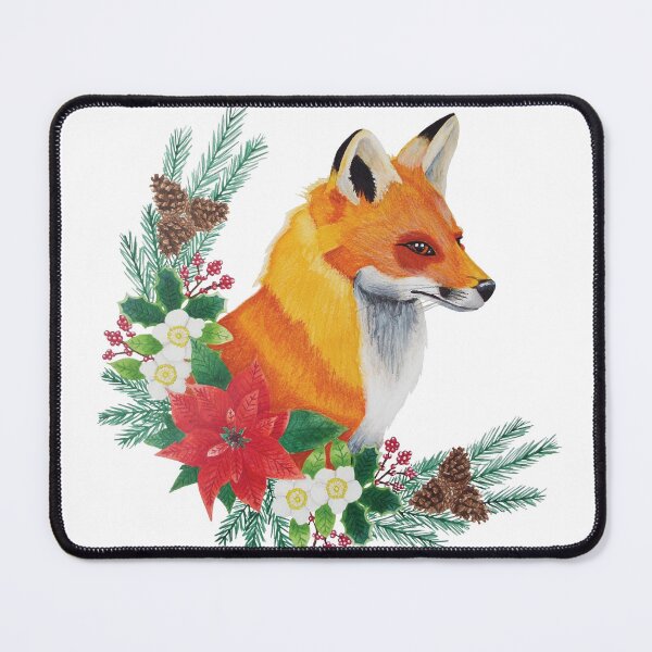 Item preview, Christmas red fox watercolour illustration designed and sold by By Kelly Attenborough.