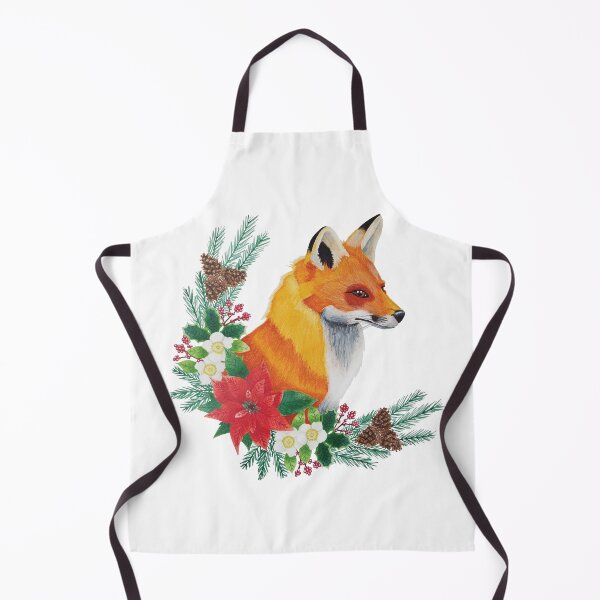 Item preview, Christmas red fox watercolour illustration designed and sold by By Kelly Attenborough.