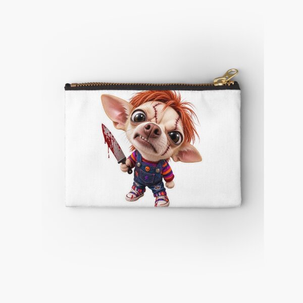 Item preview, Scary Chihuahua Dressed as Chucky with Knife designed and sold by Snurly.