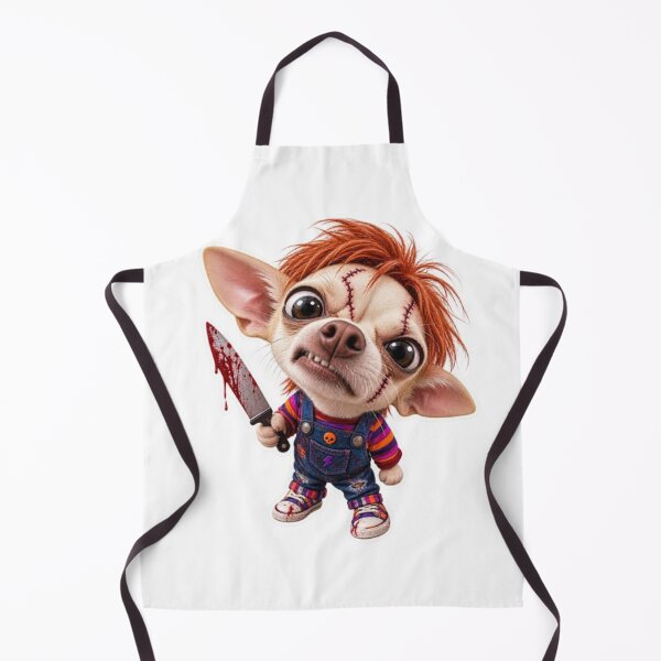 Item preview, Scary Chihuahua Dressed as Chucky with Knife designed and sold by Snurly.