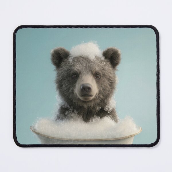 Item preview, Baby Bear Bubble Bath Cute Nursery Bathroom Wall Art designed and sold by LazyOwlStore.