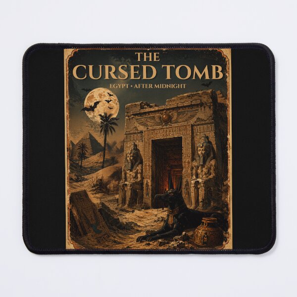 Item preview, The Cursed Tomb – Vintage Egyptian Halloween Poster designed and sold by KaBaRen.