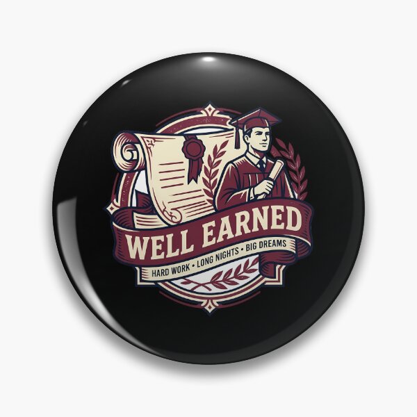 Item preview, Well Earned Graduate Diploma Scroll Crest Maroon Vintage Aesthetic designed and sold by mood-draftsman.