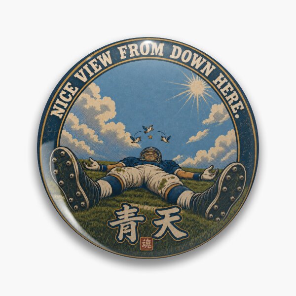 Item preview, Nice View From Down Here Funny Football Kanji Sky Design designed and sold by Locker39.