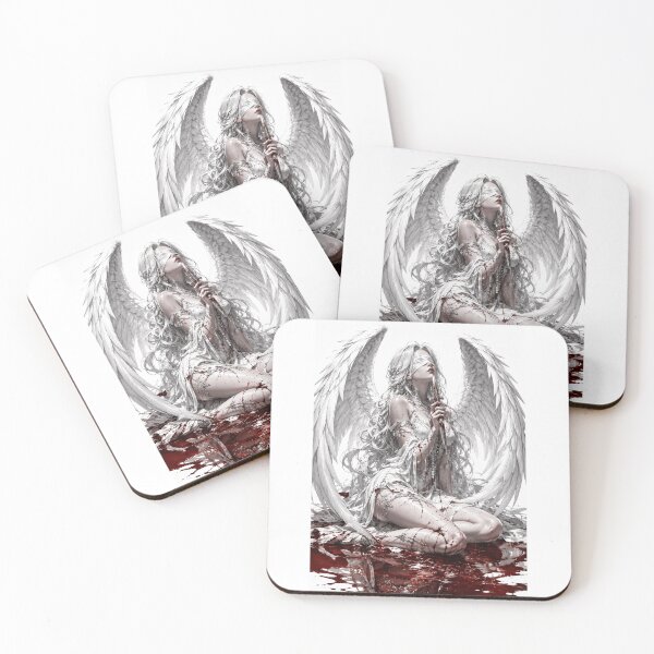 Item preview, Blindfolded Dark Angel Gothic Fantasy Art designed and sold by vibeartstudio99.