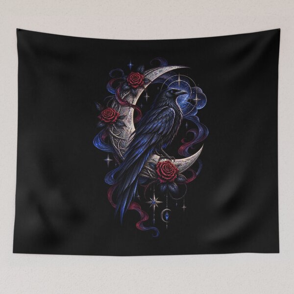 Item preview, Midnight Raven Halloween Gothic Art designed and sold by FreshPixelArt.
