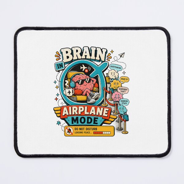 Item preview, Airplane Mode – Brain Overthinking Funny Retro Introvert designed and sold by NarpLTD.