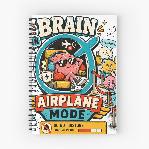 Item preview, Airplane Mode – Brain Overthinking Funny Retro Introvert designed and sold by NarpLTD.