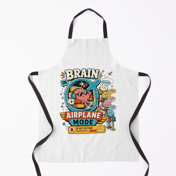 Item preview, Airplane Mode – Brain Overthinking Funny Retro Introvert designed and sold by NarpLTD.