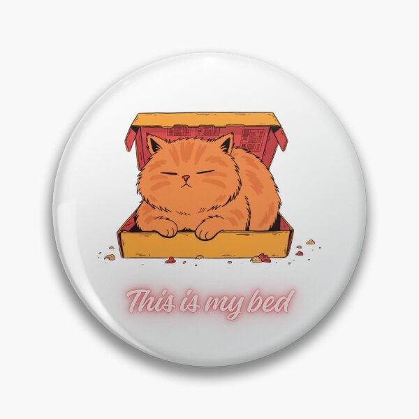 Item preview, This Is My Bed – Cute Orange Cat in Pizza Box Funny Cat Design designed and sold by Mousy17.